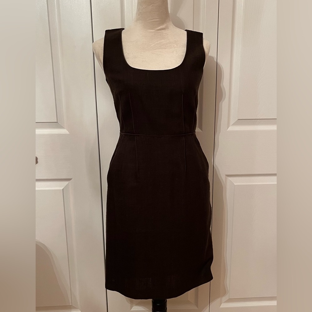 Elie Tahari Chocolate Brown Silk Dress
